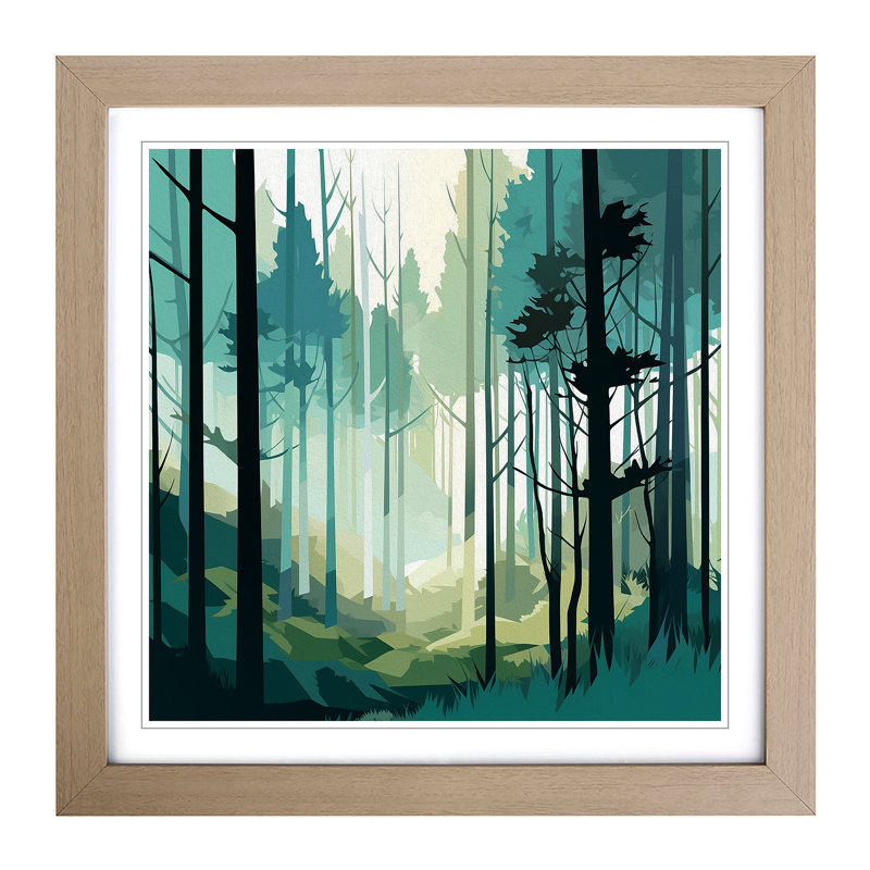 Single Picture Frame Print on Wood, Oak