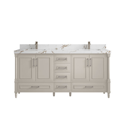 Aberdeen 72'' Double Bathroom Vanity with Top