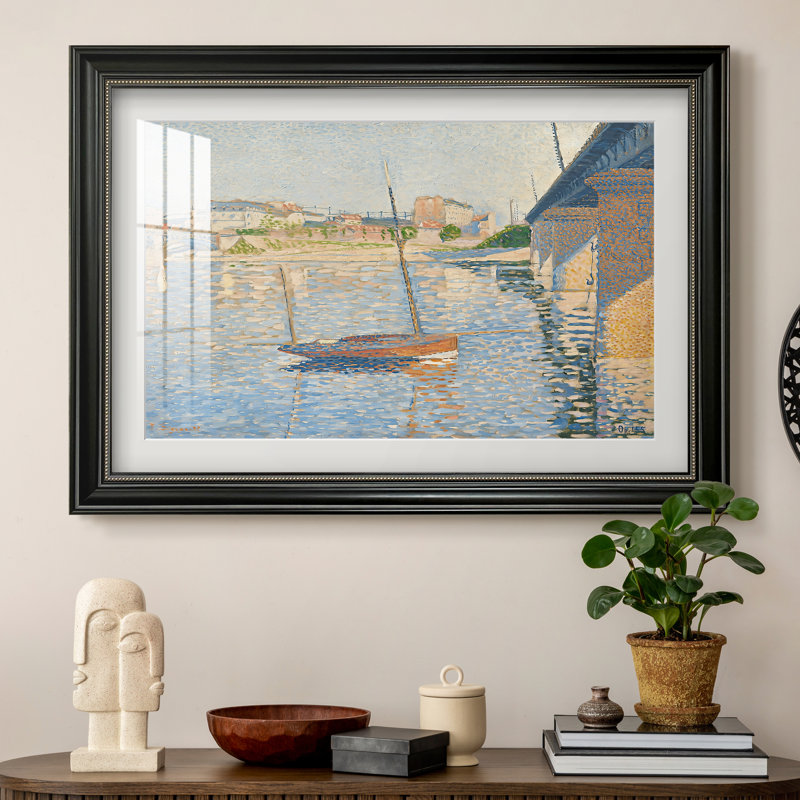 Le Clipper, Asnières, 1887-Paul Signac-Impression encadrée personnalisée, 20x28 INNER SIZE, Framed Print with Mat