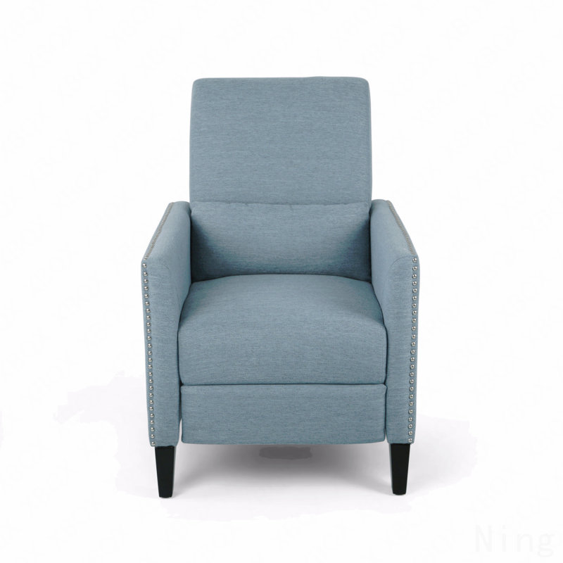 Fauteuil inclinable avec fonction de poussée, Bleu clair
