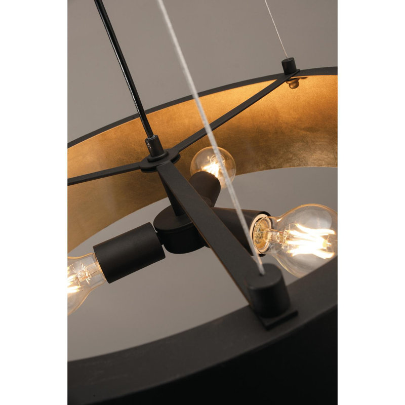Luminaire suspendu géométrique unique 3 lumières celines