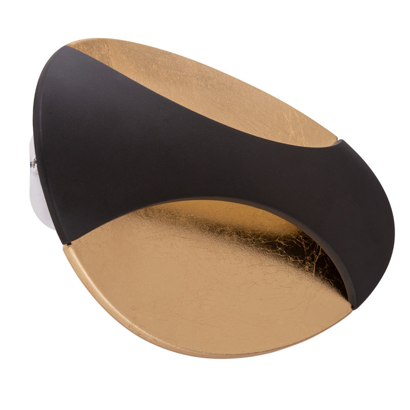 Silesia LED Flush Mounted Sconce, Brown/Gold
