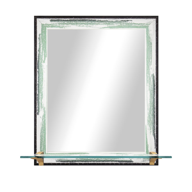 Miroir d'appoint Mowery, Écume de mer / laiton