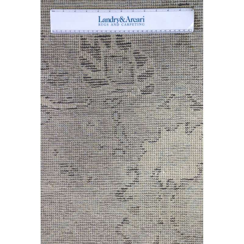 Tapis gris unique de 8 pi 1 po x 10 pi 1 po années 1910