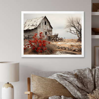 Red Farmhouse Rustic Elegance I - Print