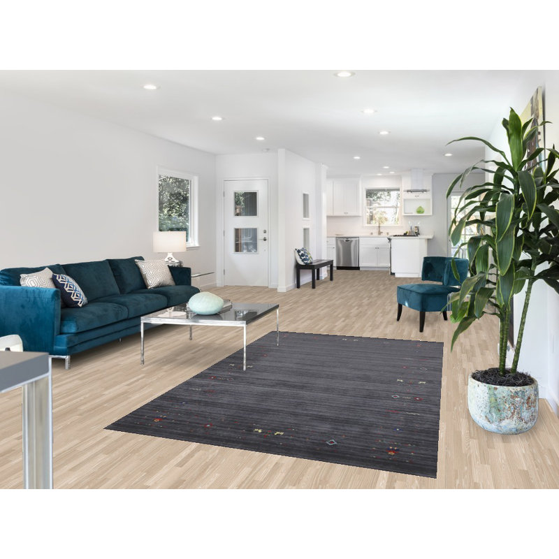 Tapis bleu marine style Gabbeh 5 x 8