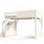 Lit mezzanine en bois pleine grandeur avec garde-robe intégrée et tablettes de rangement Escaliers pleine grandeur sans sommier - beige-2071252315-2071252326