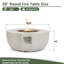 Table de foyer d'extérieur au gaz en béton 36 po 3600 BTU-799227655