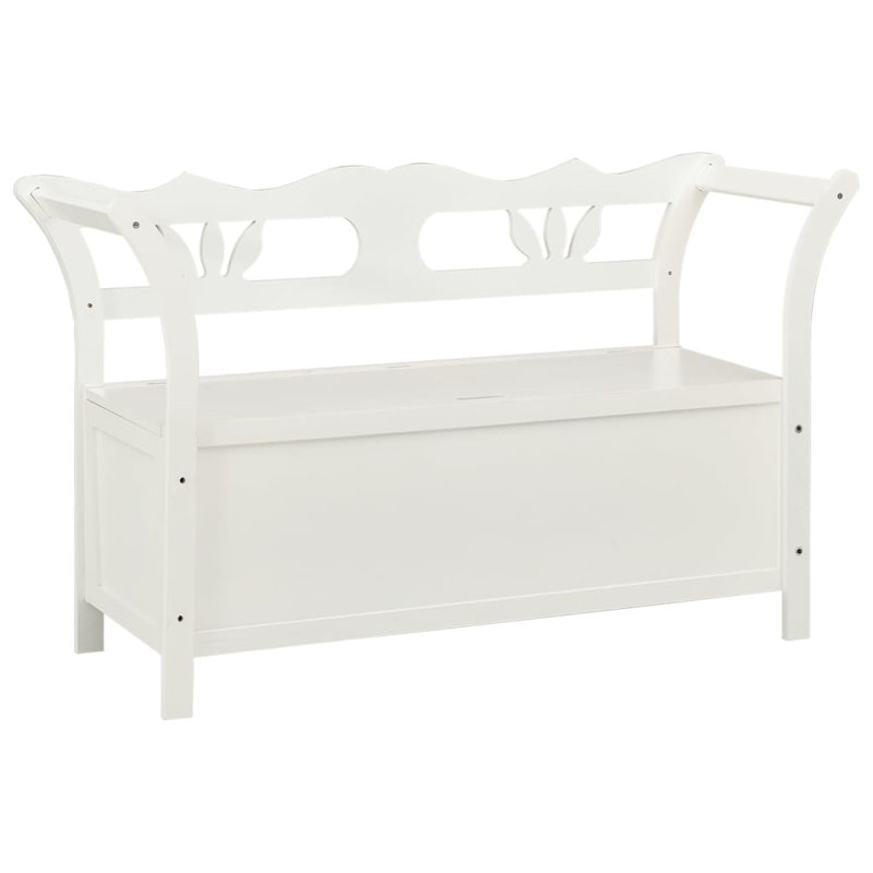 Cleda Storage Bench, White