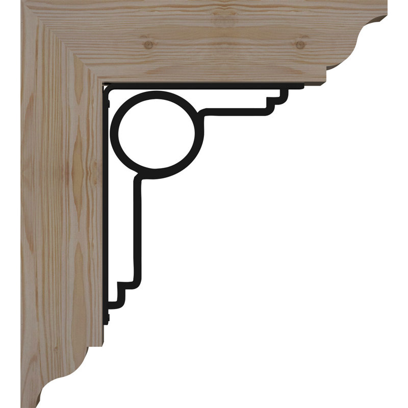 Support pour scie brute brute de couleur acier 4 "x P 16" x H 19 ", sapin Douglas (l 1 1/2" x P 12 "x H 15")