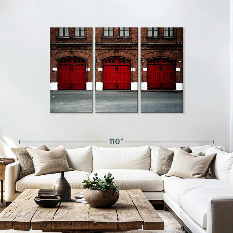 Fire Station, 48" H x 74" W
