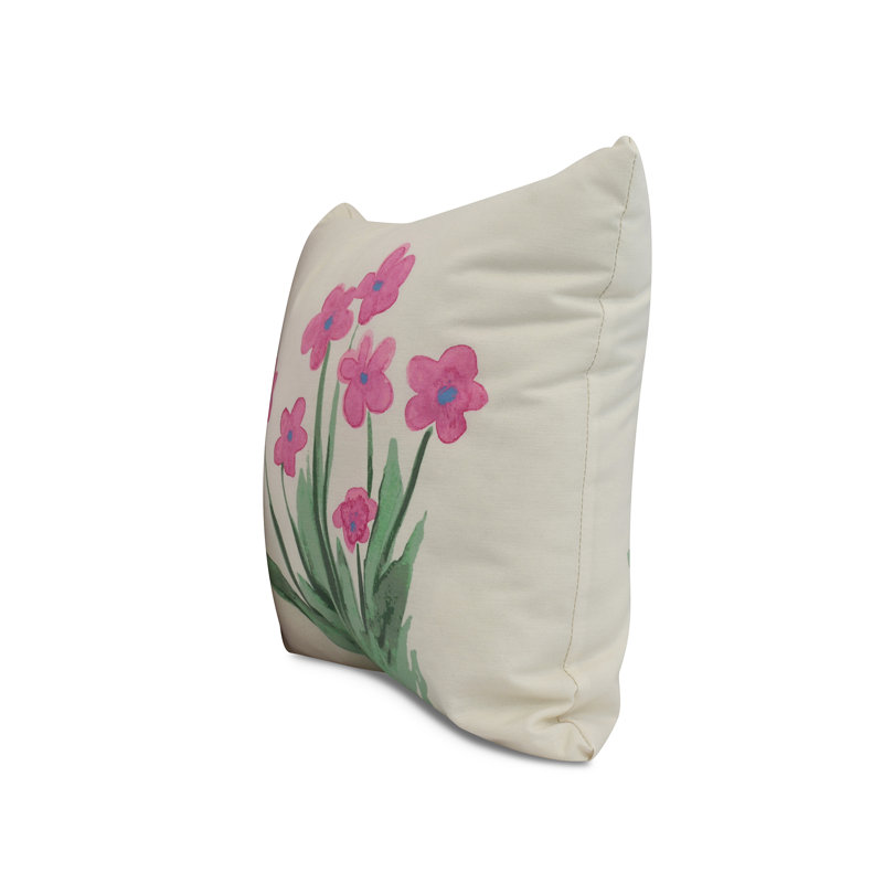 Housse et insert de coussin carré Farmers Market, Rose, 16 po x 1 po