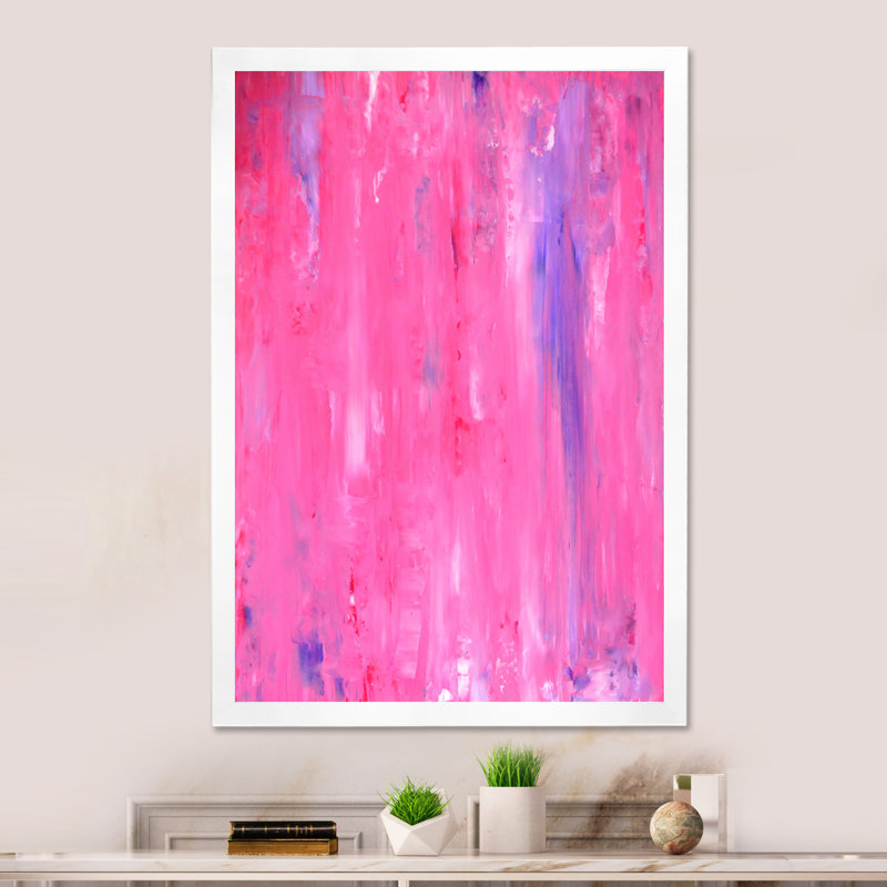 Abstrait, univers - peinture, H 20 po x l 12 po, Cadre photo blanc