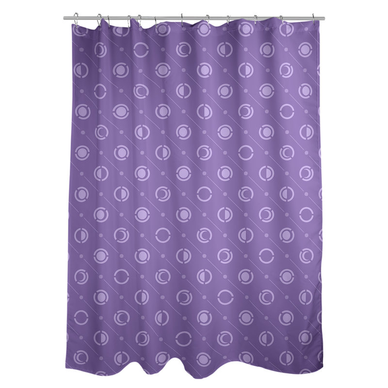 Rideau de douche à phases simples classic moon Noira Gothard, Mauve