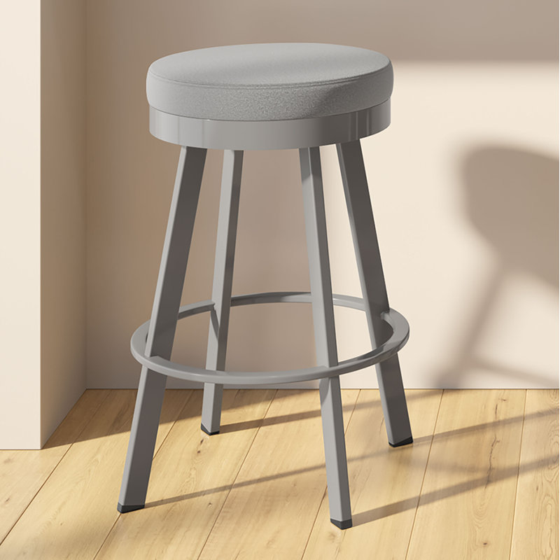 Tabouret de bar et de comptoir pivotant sans dossier Jamieson, Tabouret de bar (assise de 30,25 po de hauteur), Grey