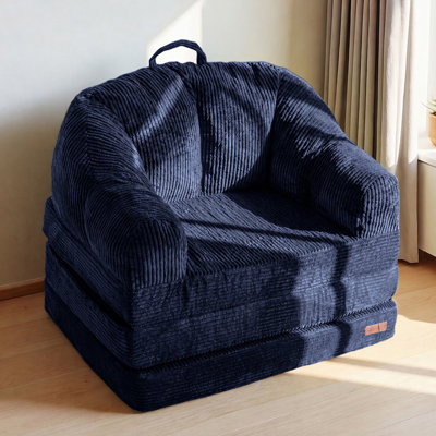 Corduroy Fold Sofa Bed,Compressed Floor Sofa with Handle