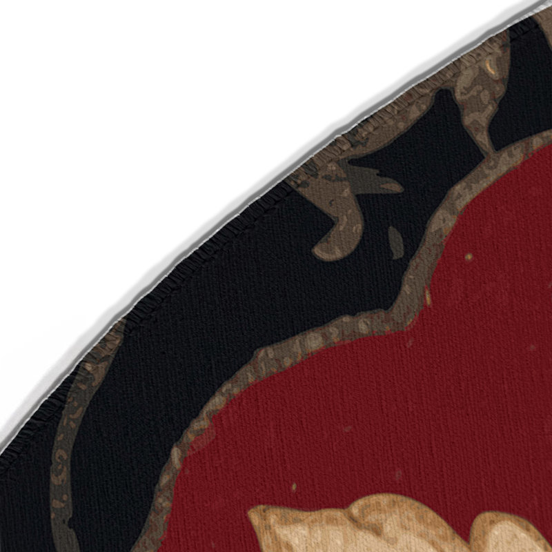 Tapis intérieur et extérieur Golden Herald, Rond 5 pi