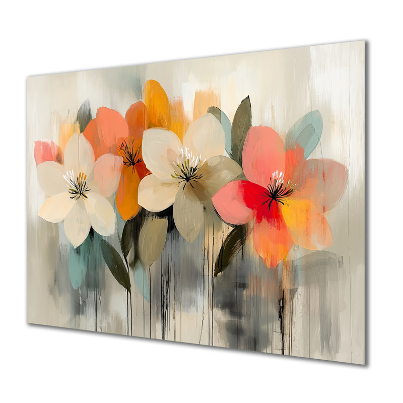 Couleurs pastel de la couronne d'été des fleurs de rhododendron III - Art mural en métal rhododendron, H 34 po x l 44 po