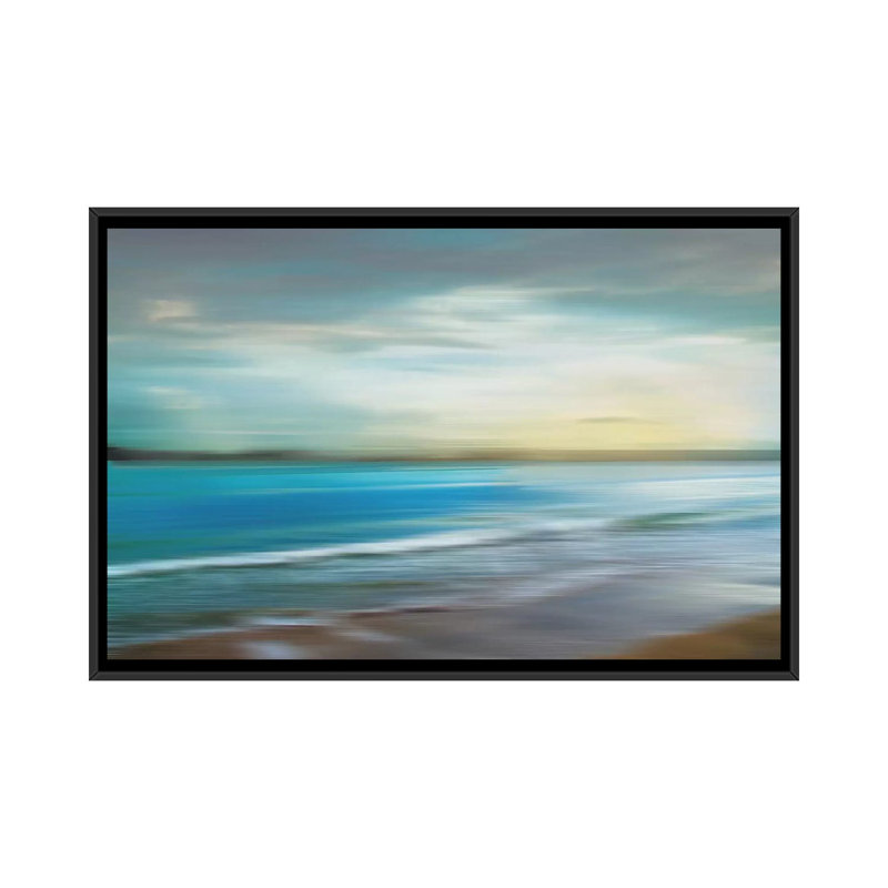 «Ocean Plains», reproduction d'art sur toile tendue, H 40 po x l 60 po x P 1,5 po, Pas de tapis, Toile avec cadre noir