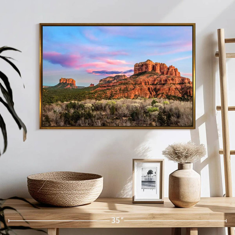 Sedona Rock Formations, Floating Frame Gold, 25" X 17"