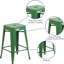 Anastassios Industrial Style Stool - Modern Metal Galvanised Steel-2146997101-2146996887