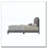 Burlap Upholstered Button Tufted Bed