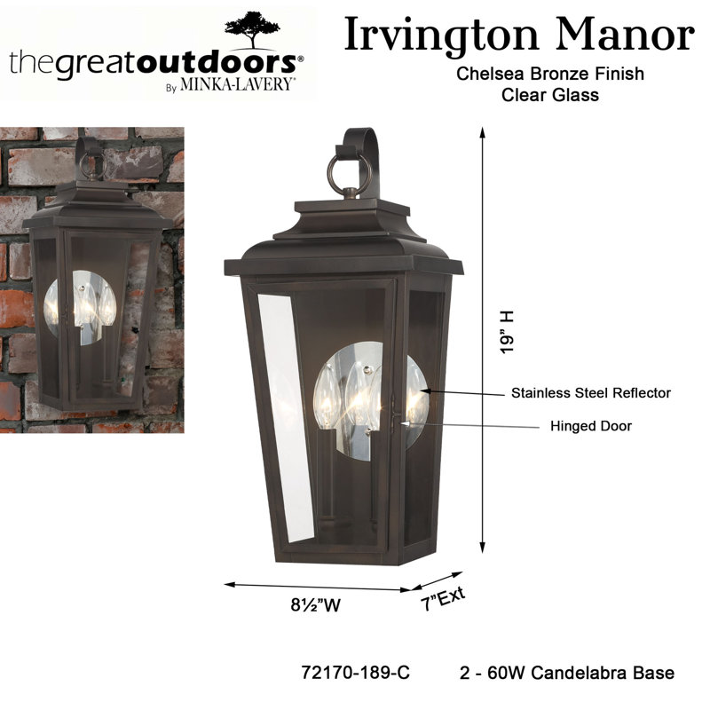 Lanterne à 2 lumières Irvington Manor