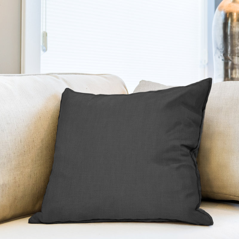 Housse de coussin SEATTLE SOLID, Gris foncé