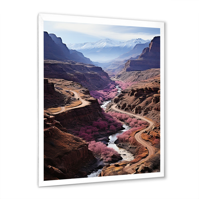 Barra Canyon Endless Journey V - reproduction sur toile, H 44 po x l 34 po x P 1,5 po, Cadre photo blanc