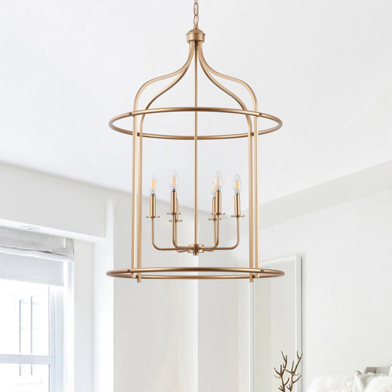 6-lamp gold adjustable iron pendant large light