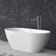 Baignoire de trempage autoportante en acrylique avec bonde escamotable et trop-plein - Baignoire autonome pour salle de bain