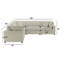 Canapé modulaire 5 pièces Chelsea - Beige-1021304787