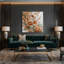 Aquarelle, art floral gris sur toile-813386242
