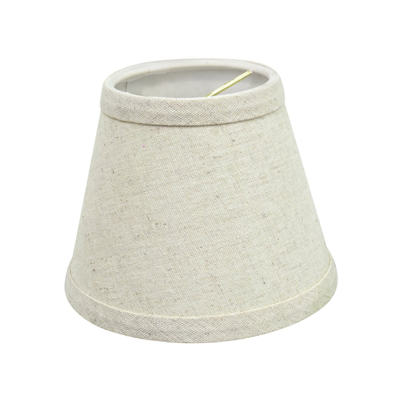 Light Gray Linen Empire Mini Chandelier Lamp Shades, Set of 9