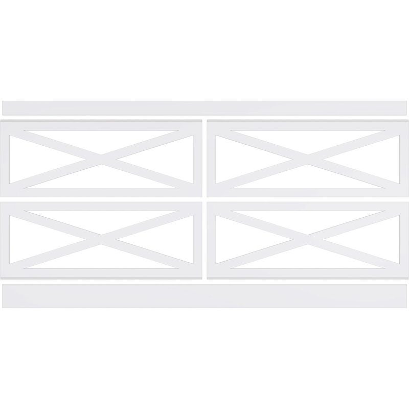 H 94.5'' W x 0.625'' D Plastic Wainscot Paneling Kit, 44" H x 94.5" W x 0.625" D