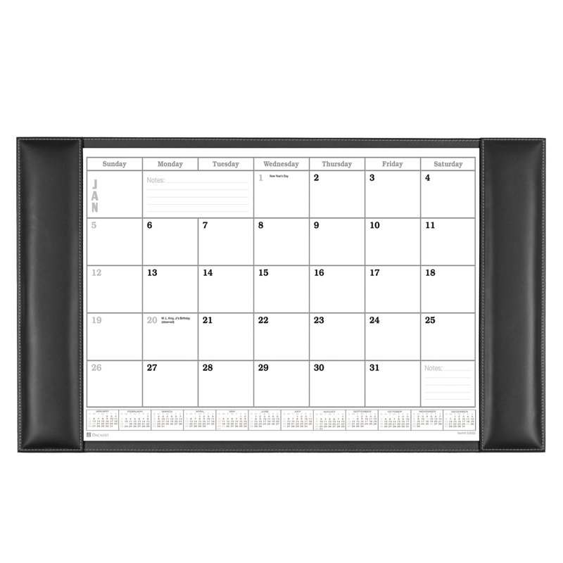 Tapis de calendrier Mairead, Rustique / Noir