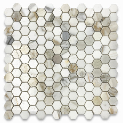 Calacatta 11" x 11" Marble Mosaic Tile