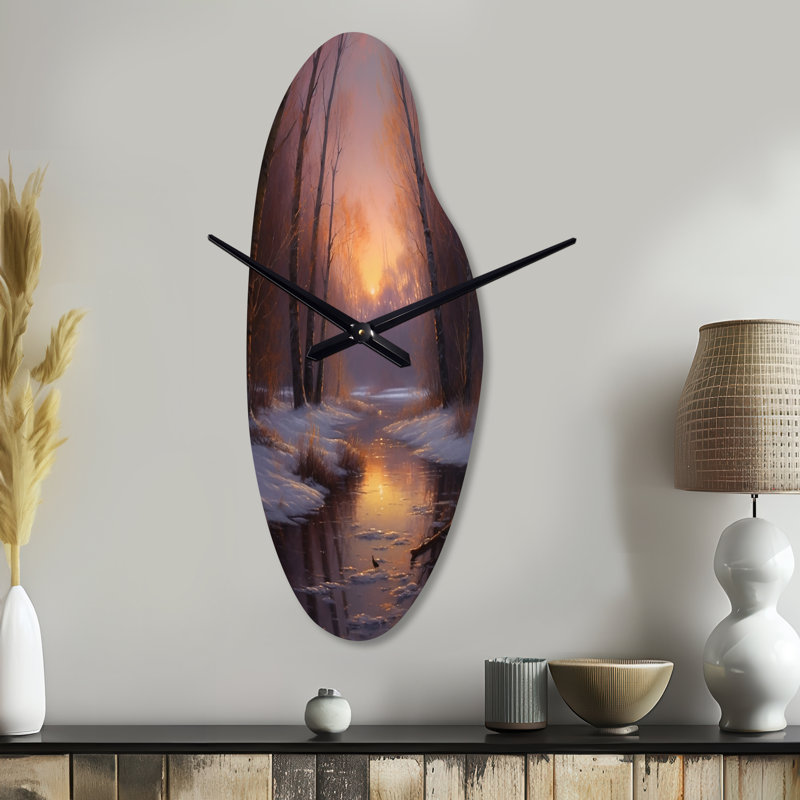 Stellacci - Grande sculpture d'horloge murale orange, Grand
