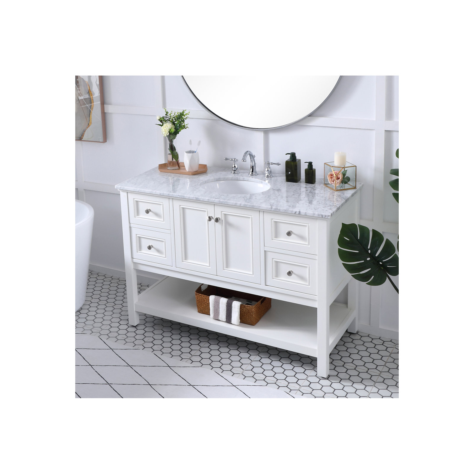 Bonsai 48'' Single Bathroom Vanity, White