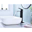 Monocommande, cascade, robinet de lavabo de salle de bain, bonde escamotable, éviers sans trop-plein, acier inoxydable, noir mat, corrosion, bec de cascade à débit d'eau stable, non,-128772747
