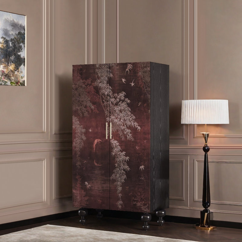 Retro storage cabinet classical wardrobe