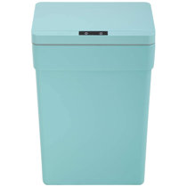 Rubbermaid Commercial Products 13-Gallons Red Plastic Touchless Kitchen  Trash Can with Lid Indoor in the Trash Cans department at