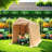 7X8 Ft Outdoor Gazebo Shed For Motorcycle, - Water , Blocking, Snow, Reinforced Ground Tube Garage Kit Garden Tools , Waterproof, With 2 Ventilation Windows And Anchors
