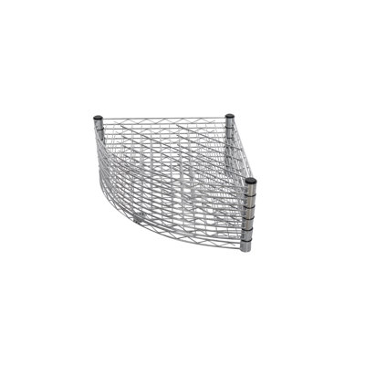 6 Tier Shelf Corner Wire Shelf Rack Adjustable Metal Heavy Duty Free Standing Corner Storage Display Chrome Rack For Bathroom, Living Room, Kitchen - Chrome
