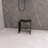 HIGEINE Solid Surface Shower Stool Freestanding Bathroom Stool Matte Black