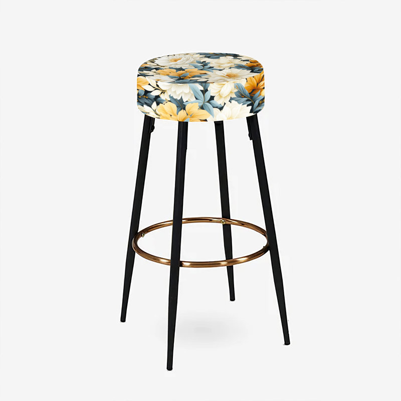 Ensemble de 2 tabourets de bar style chalet rustique beige et brun rustique