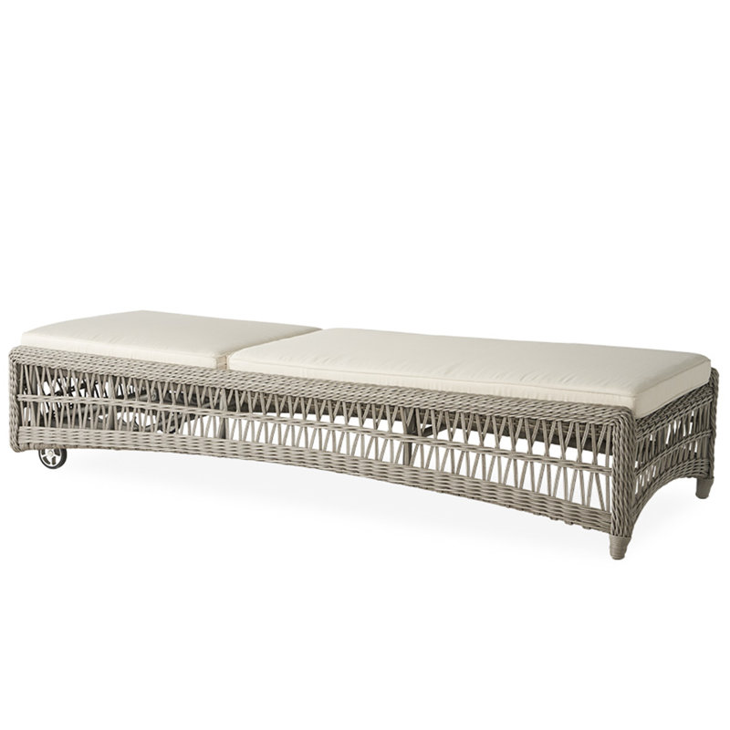 Mackinac Outdoor Chaise Lounge, Canvas Natural Sunbrella® Canvas