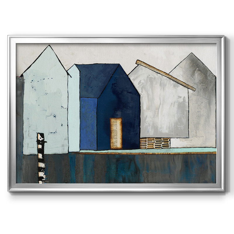" Empty Village ", 30" H x 44" W x 1.5" D, Silver