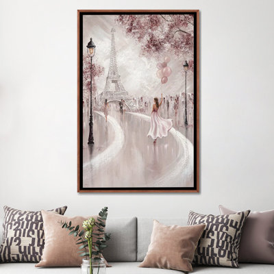 Blush, Parisian Dreams - reproduction d'art murale - toile encadrée
