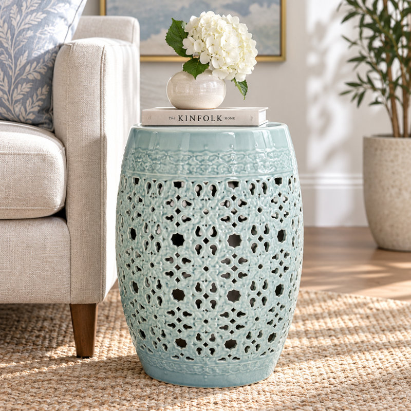 Clark Garden Stool, Celadon